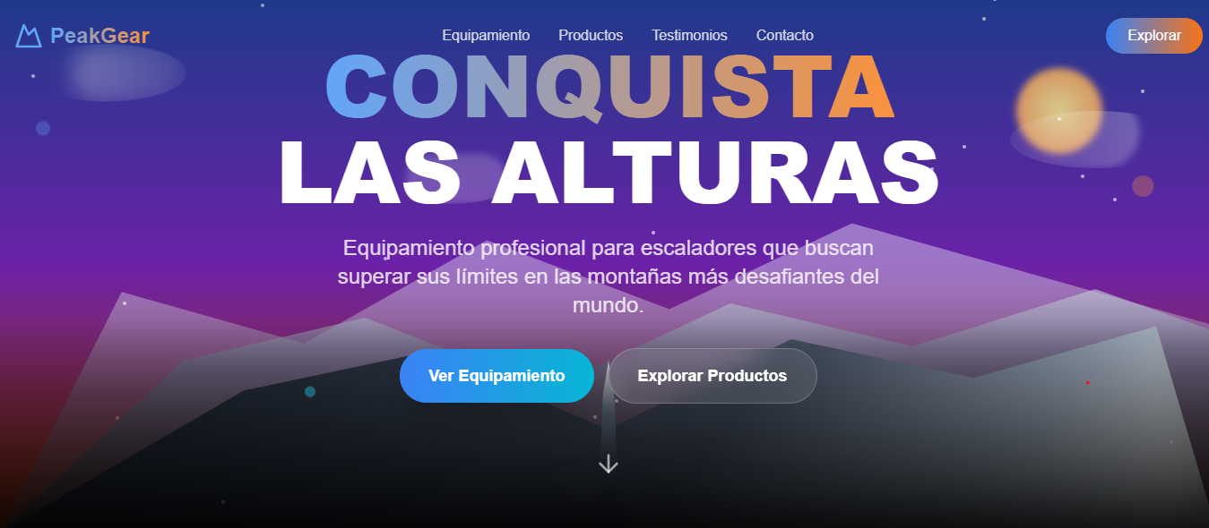 PeakGear - E-commerce de Equipamiento Outdoor